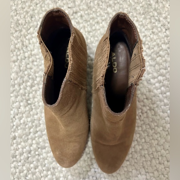 ALDO brown suede ankle boot, size 6 - Picture 2 of 3